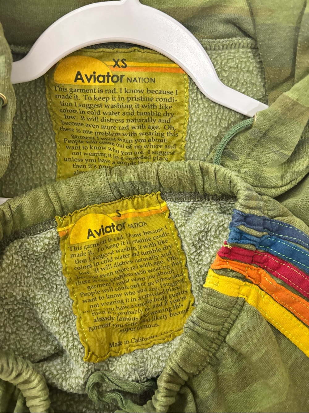 Aviator Nation Camo Sweatsuit Jacket and Sweatpants Size XS/S - Picture 4 of 5